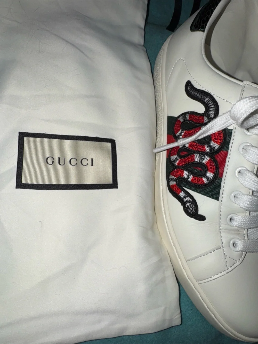 Gucci white leather